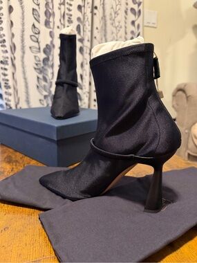 NWT Malone Souliers Oliana 95-2 Black Stretch Ankle Boots Size 37